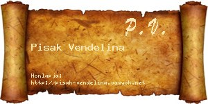 Pisak Vendelina névjegykártya